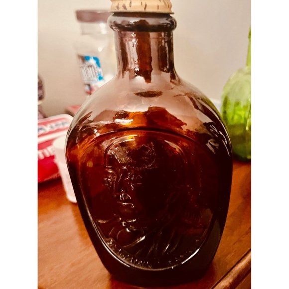 Benjamin Franklin Log Cabin Syrup Bottle 1970 - Picture 6 of 9